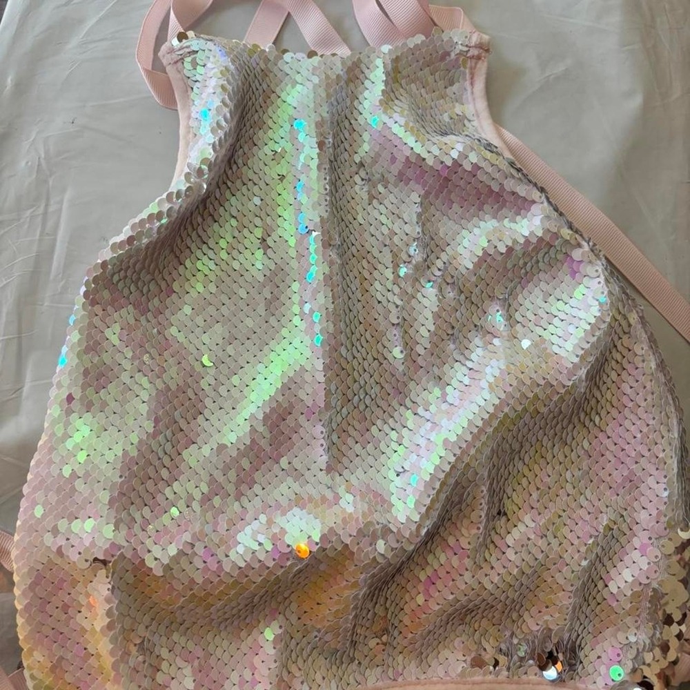 NWT Club Exx x Dolls Kill Iridescent Sequin Harness Top | Festival | Rave | XS